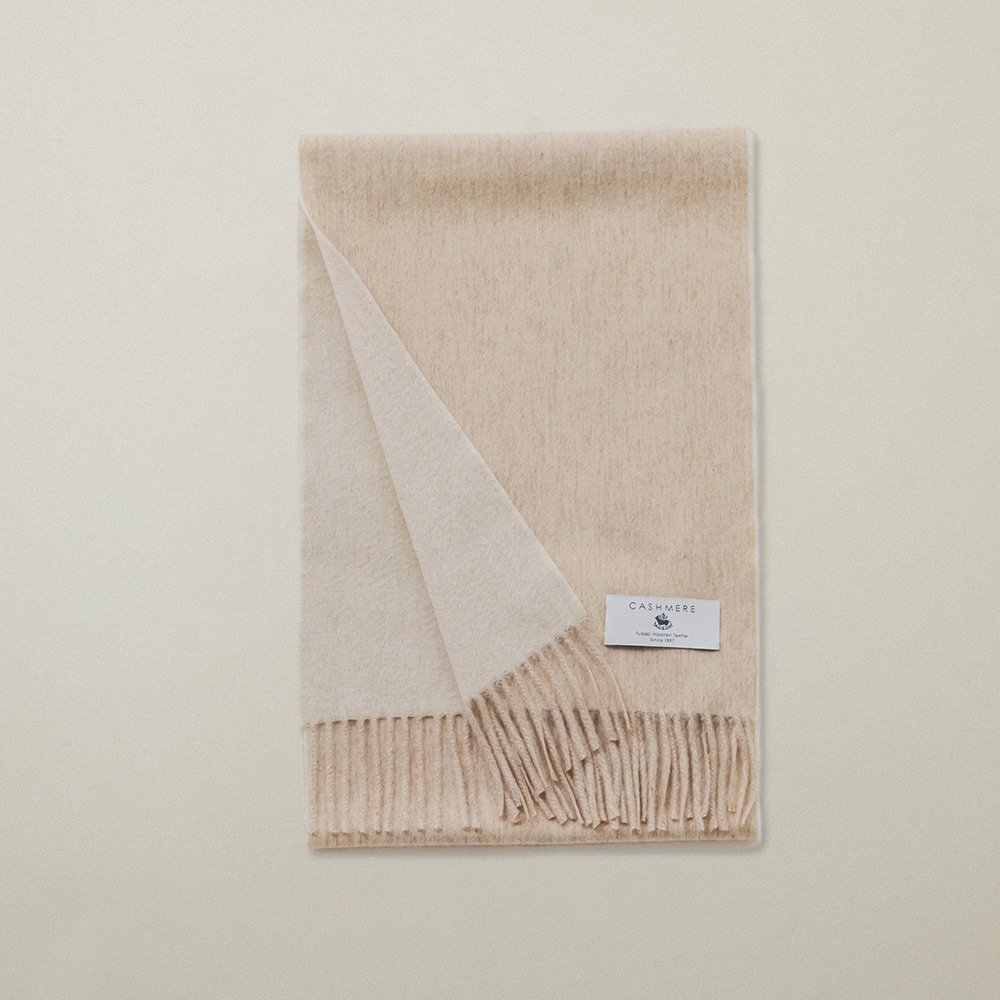 カシミヤ100％ シングルリバーミニマフラー