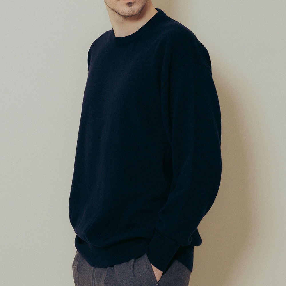 カシミヤ100％ クルーネック