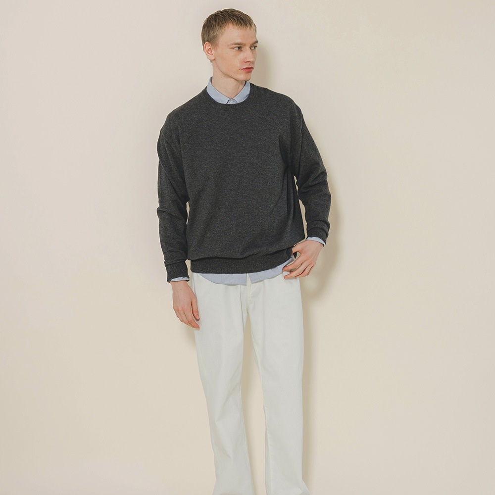 カシミヤ100％ クルーネック
