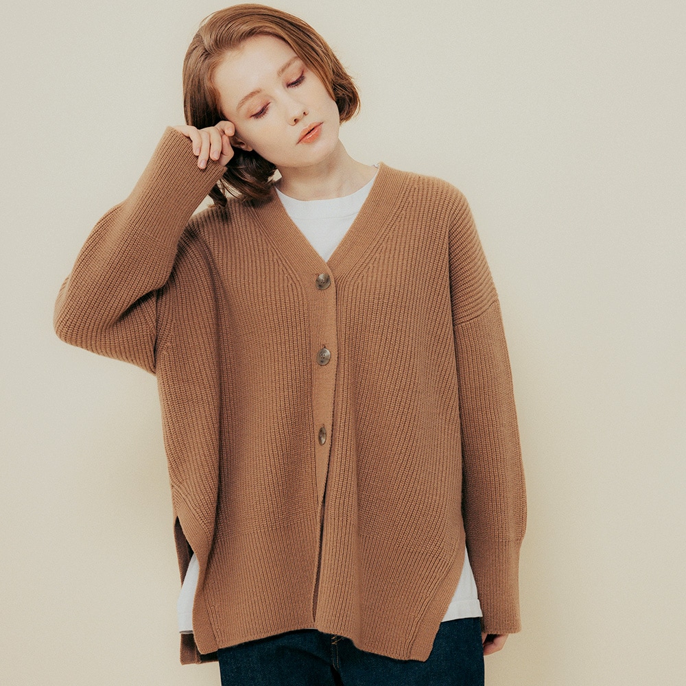 カシミヤ100％ イージーカーディガン | Material,Cashmere | FUKAKINET