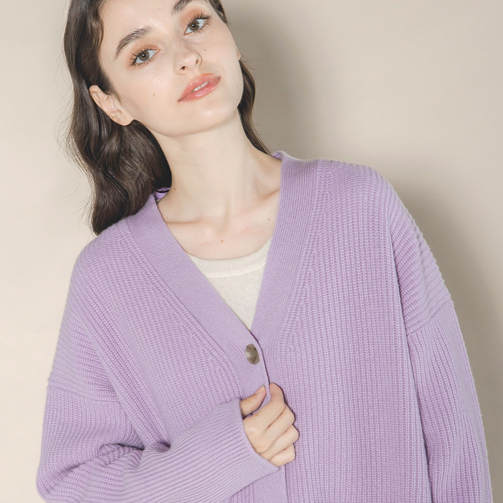 カシミヤ100％ イージーカーディガン