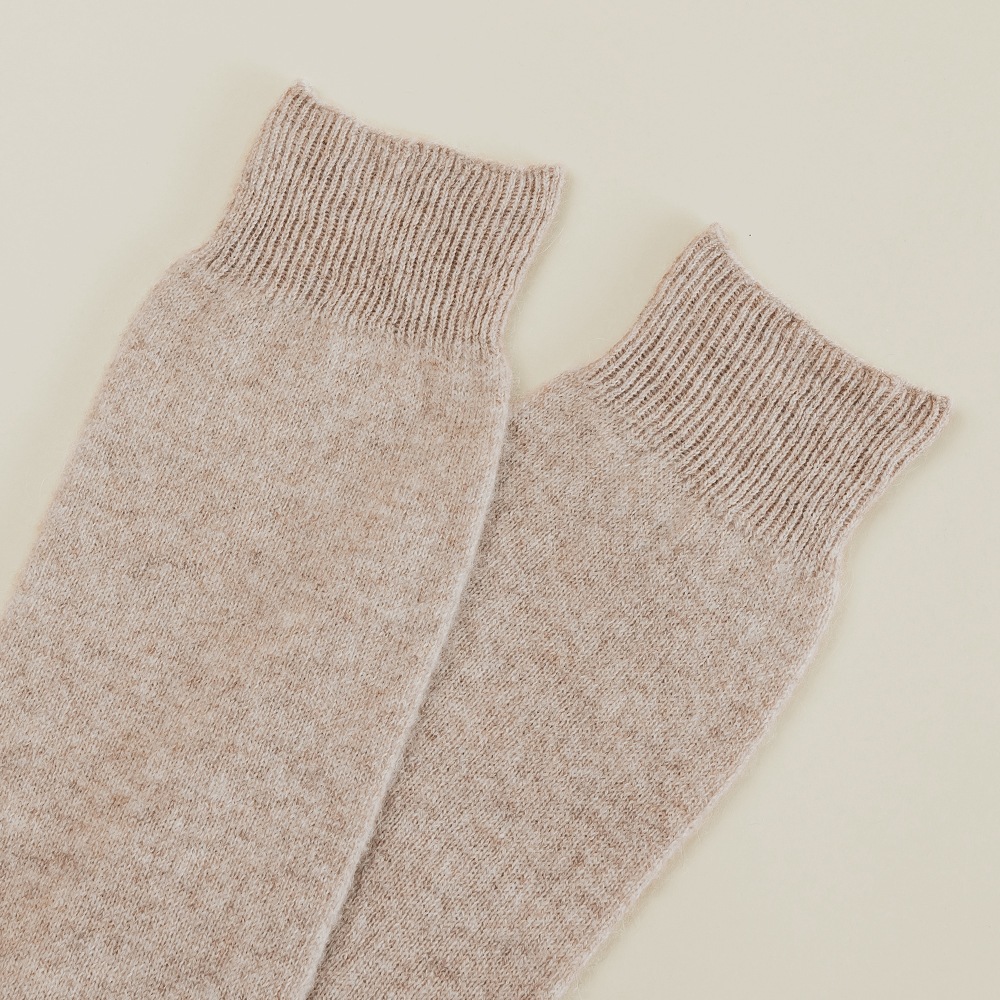 カシミヤ&ベビーアルパカ　レッグウォーマー＜強縮加工＞