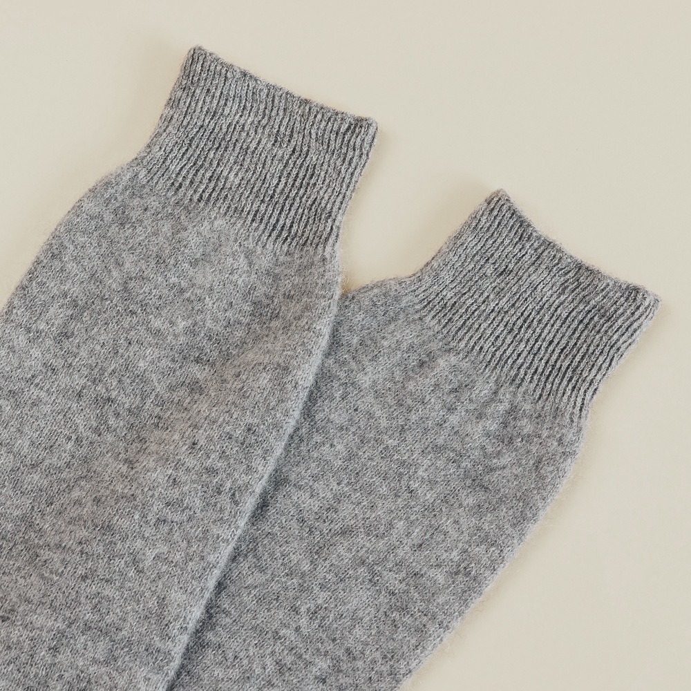 カシミヤ&ベビーアルパカ　レッグウォーマー＜強縮加工＞