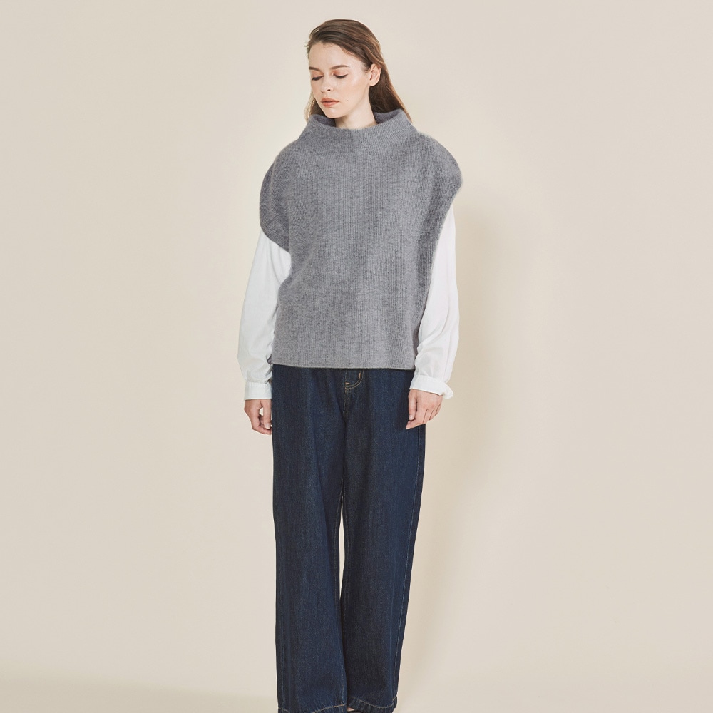 カシミヤ100％　フレンチスリーブ