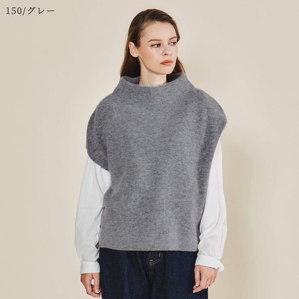 カシミヤ100％　フレンチスリーブ