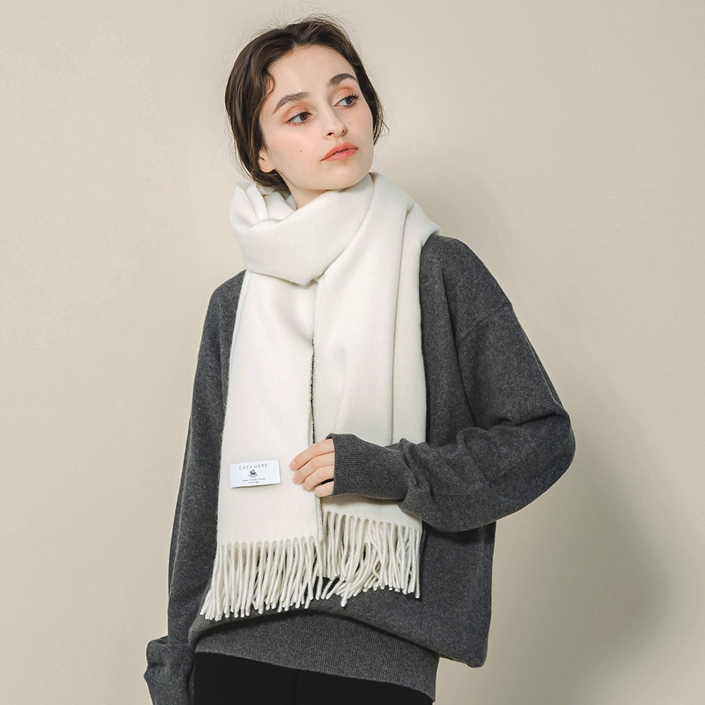 無染色カシミヤ１００％　ストール