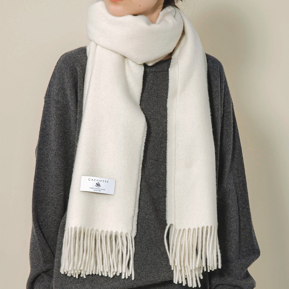 無染色カシミヤ１００％　ストール