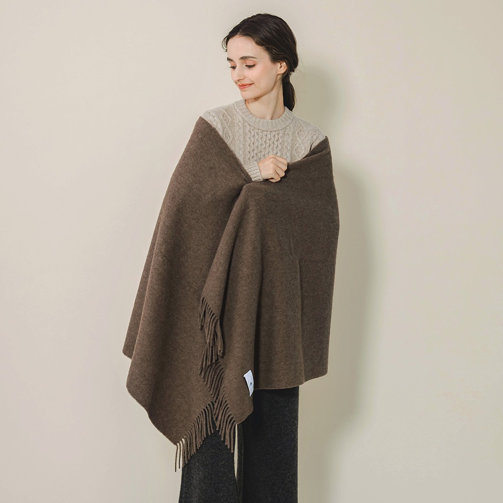 無染色カシミヤ１００％　ストール