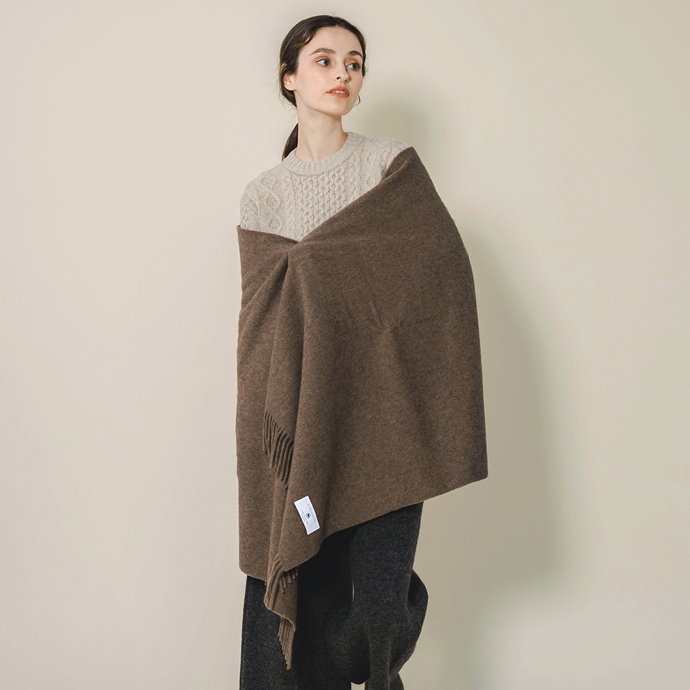 無染色カシミヤ１００％　ストール