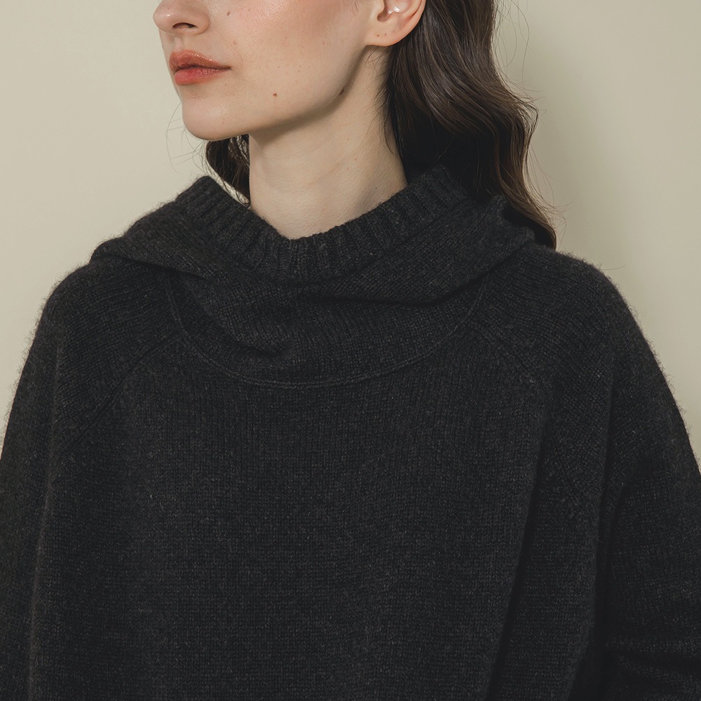 カシミヤ１００％　スヌードフーディ