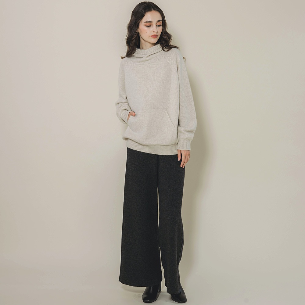 カシミヤ１００％　スヌードフーディ