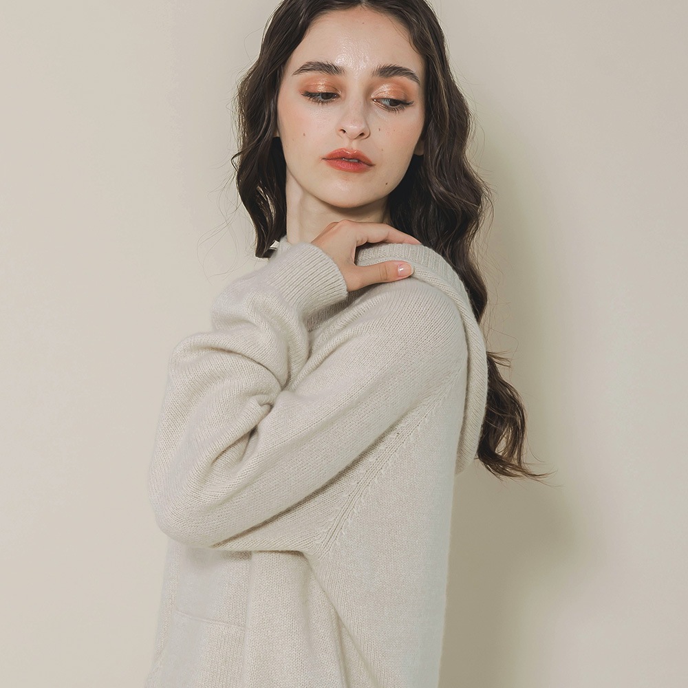 カシミヤ１００％　スヌードフーディ