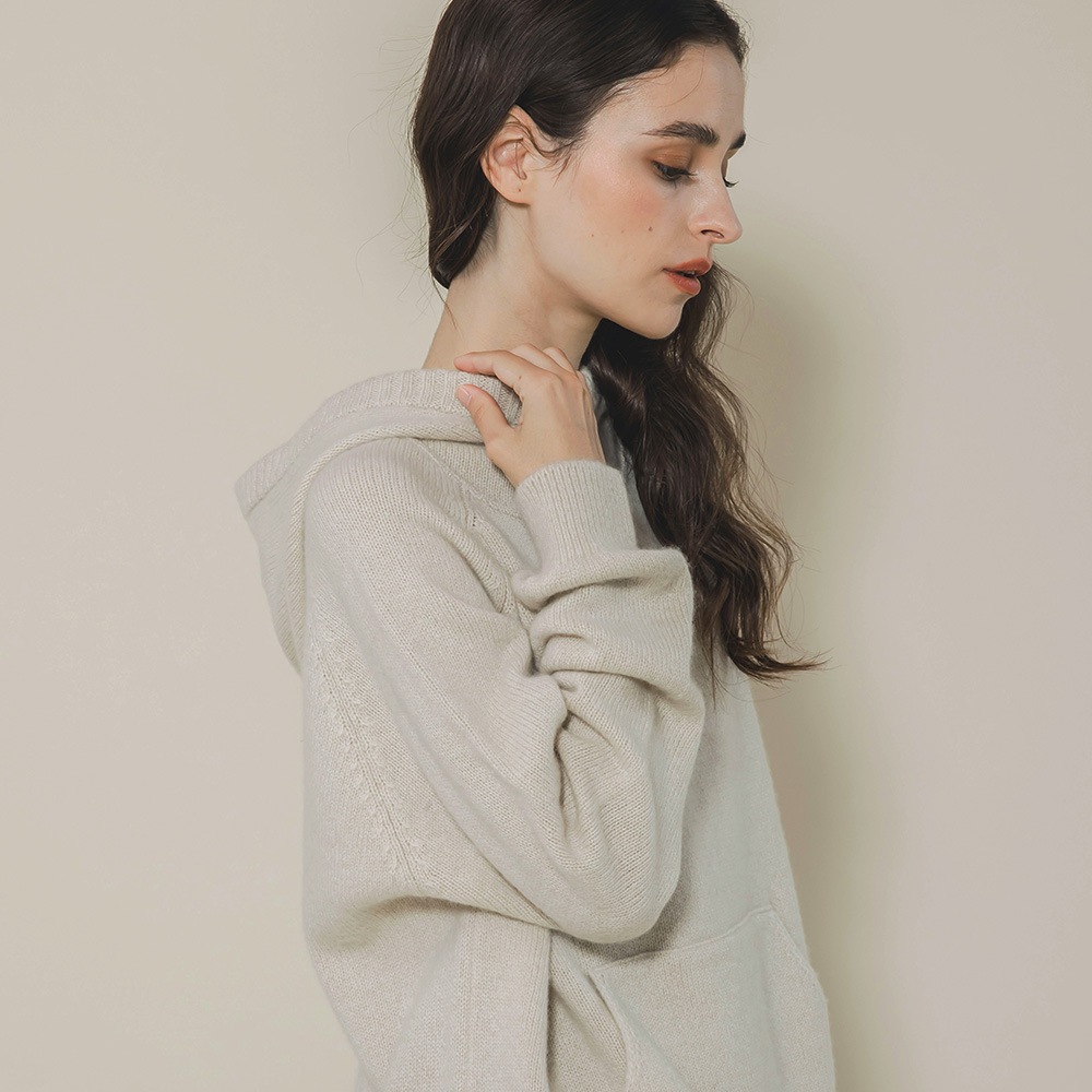 カシミヤ１００％　スヌードフーディ