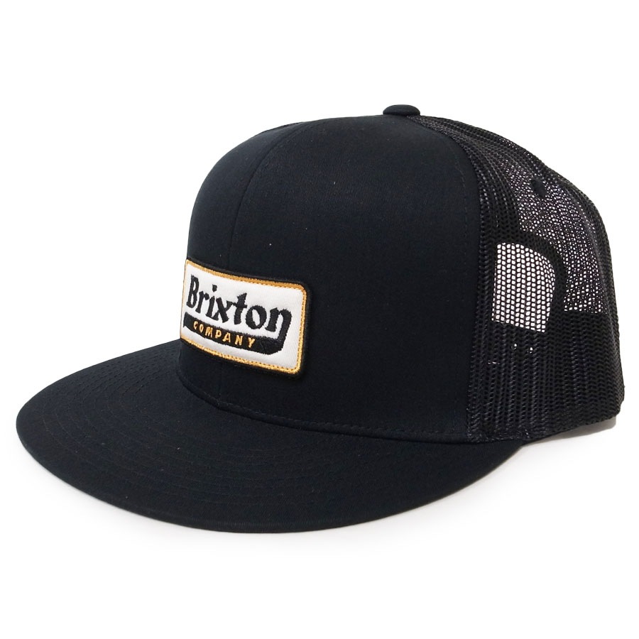 BRIXTON ブリクストン キャップ 帽子 6パネル ベースボールキャップ スナップバック メッシュ STEADFAST HP MESH CAP ブラック 黒