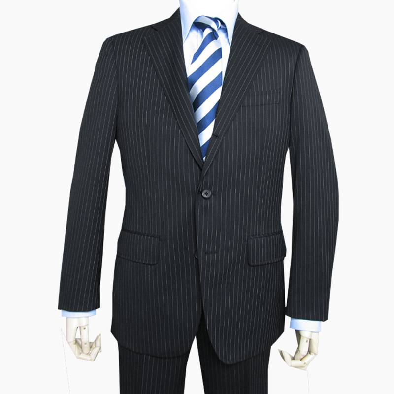 AWビームス定番スーツ　シングル3つボタン一つ掛け　チャコール　ピンストライプ ピンストライプスーツ｜ビームスF／インターナショナル