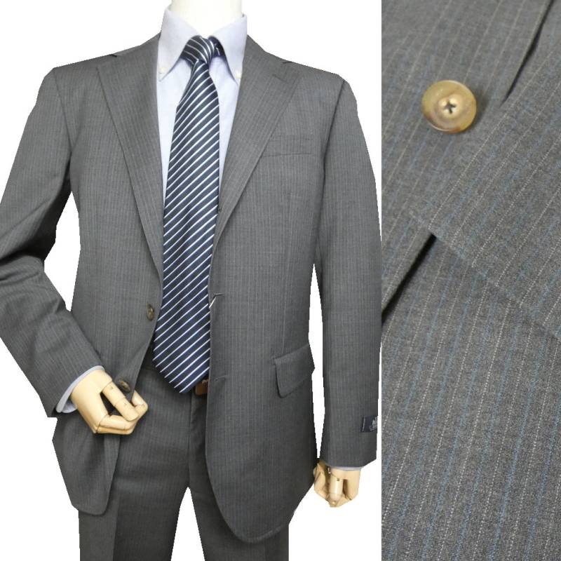 メンズ スーツ グレー ネイビー ストライプ 楽天市場】【洋服の青山】スーツ メンズ スリム 夏用 ネイビー