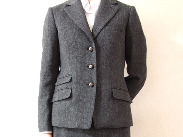 オックスフォードクラシック(OXFORD CLASSIC) ツイードジャケット レディース 秋冬春 メンズ仕立て チェンジポケット付き 7号