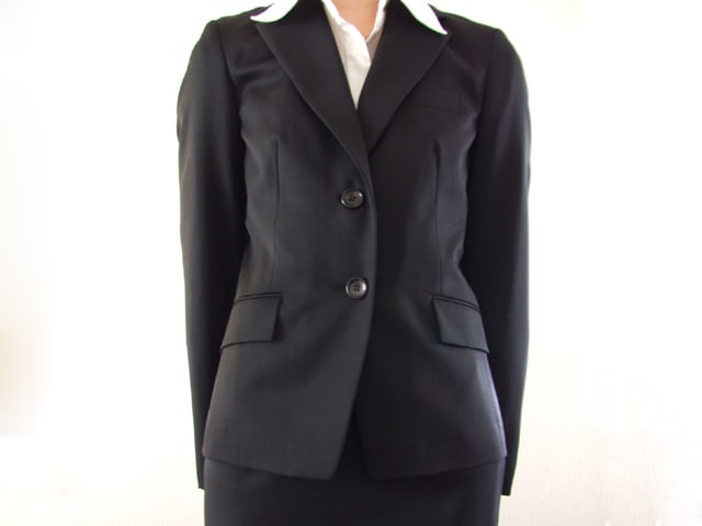 サムライ・ファム・アラン・ドロン ジャケット レディース 春夏物 2つボタン 黒 0109 　11号　13号　　