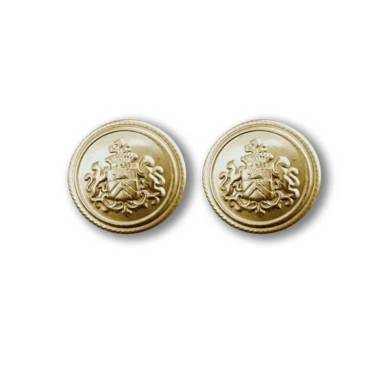 ブレザー・ジャケット用替え金ボタン メンズ 小=直径1.3cm ×2個セット
