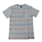 MENS CLUB JEANS Tシャツ メンズ 春夏 半袖 プリントボーダー 3178  青×エンジ×グレー系 M|Tシャツ・ポロシャツ|Tシャツ・カットソー