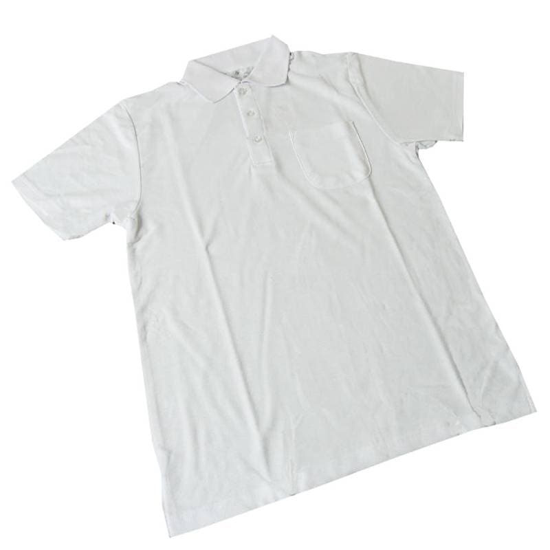 TOP JOHN 半袖ポロシャツ メンズ 鹿の子織り ホワイト HP09 S 5L