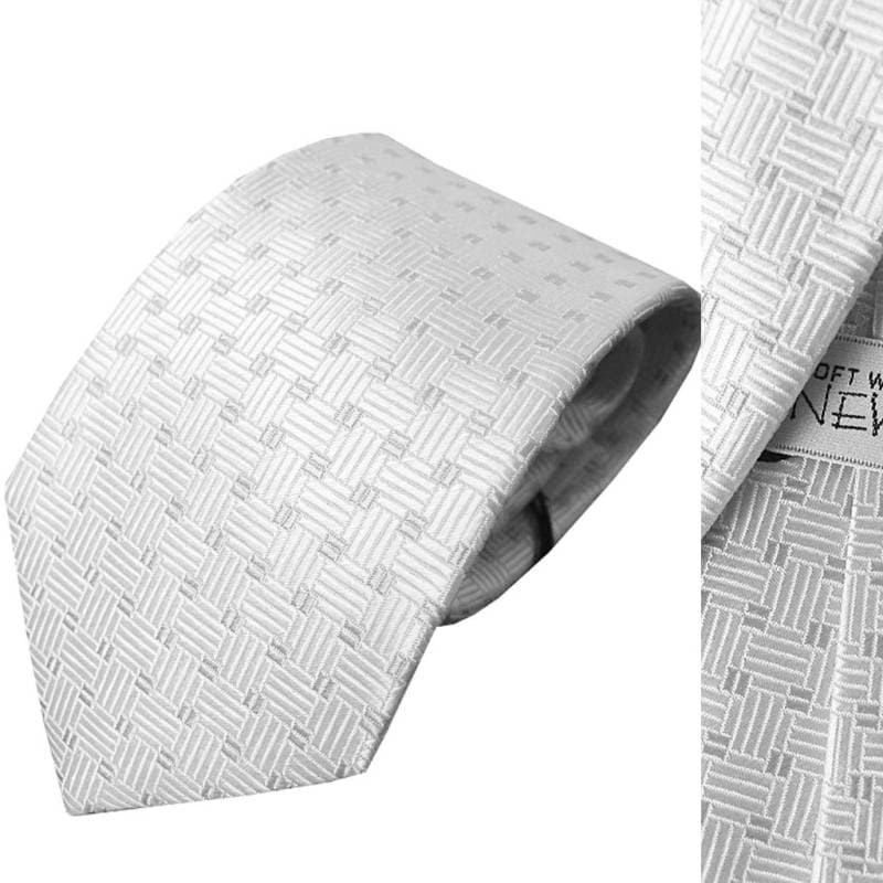 NEW FORMAL ネクタイ メンズ 礼装用 シルク100％ シルバーグレー NF03