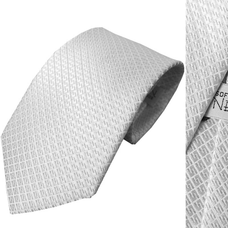 NEW FORMAL メンズ ネクタイ シルク100％ シルバーグレー NF05