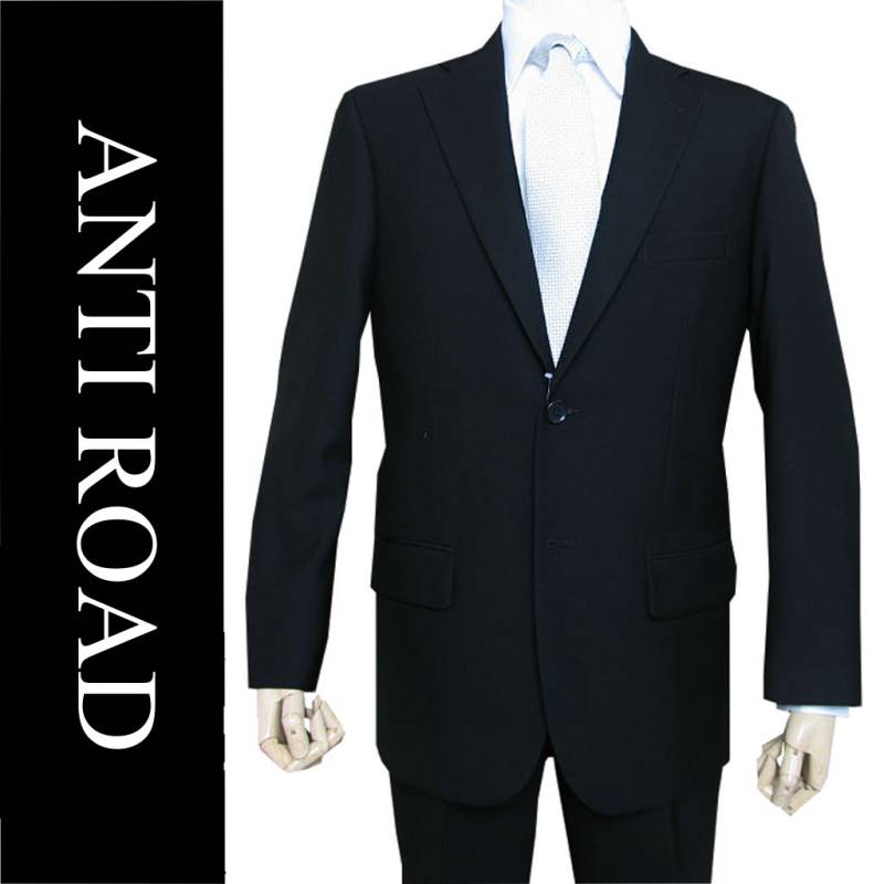 【お取り寄せ商品】 スーツ メンズ 春夏秋冬 オールシーズン シングルフォーマルスーツ 礼服 アンティロード(ANTI ROAD)  ブラックフォーマル 黒 8121 A3 A4 A5 A6 AB4 AB5 BB5 BB6