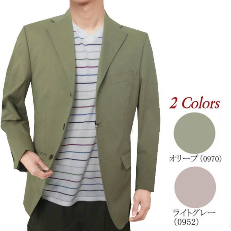 コットンジャケット メンズ 春夏秋 3つボタン オックスフォードクラシック (OXFORD CLASSIC)   オリーブ、ライトグレー A6 A7