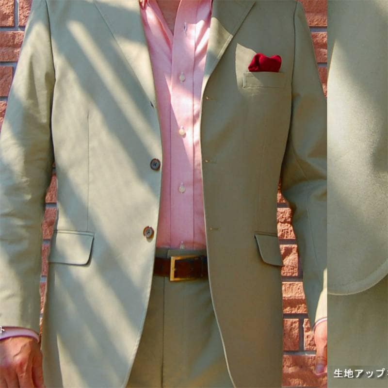 コットンジャケット メンズ 春夏秋 3つボタン オックスフォードクラシック (OXFORD CLASSIC) オリーブ A7サイズ