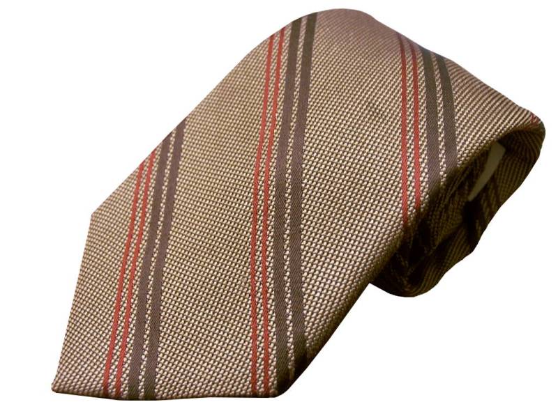 J.PRESS(ジェイプレス) ネクタイ 日本製 絹100％ ブラウン ストライプ J133