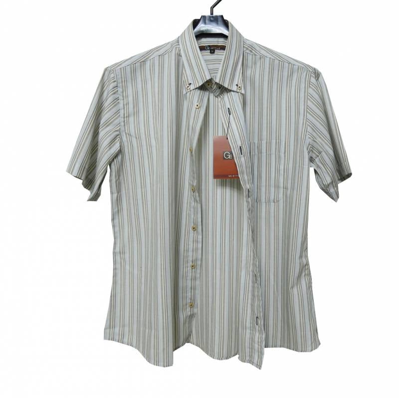 GE-STYLE ボタンダウンシャツ メンズ 春夏 半袖 979 M(衿39cm)