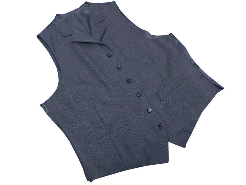 オッドベスト メンズ 秋冬 ウール100％ 紺グレンチェック 9388 AB3 