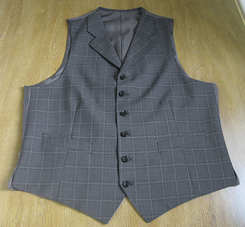 OXFORD CLASSIC オッドベスト メンズ 春夏秋 ミディアムグレー ファンシーチェック 1318 AB3