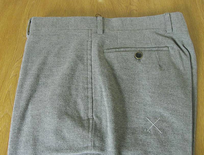 スラックス メンズ 秋冬 ノータック パンツ フランネル ハイバセロン (HAI-VASERON) 綿 コットン ミディアムグレー 7122 91cm