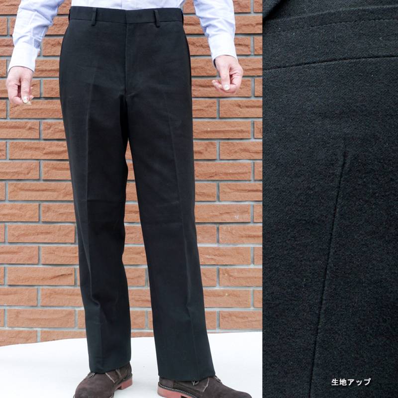 OXFORD CLASSIC PremiumLine コットンパンツ メンズ 秋冬 モールスキン ノータック ブラック 2809 78cm 80cm