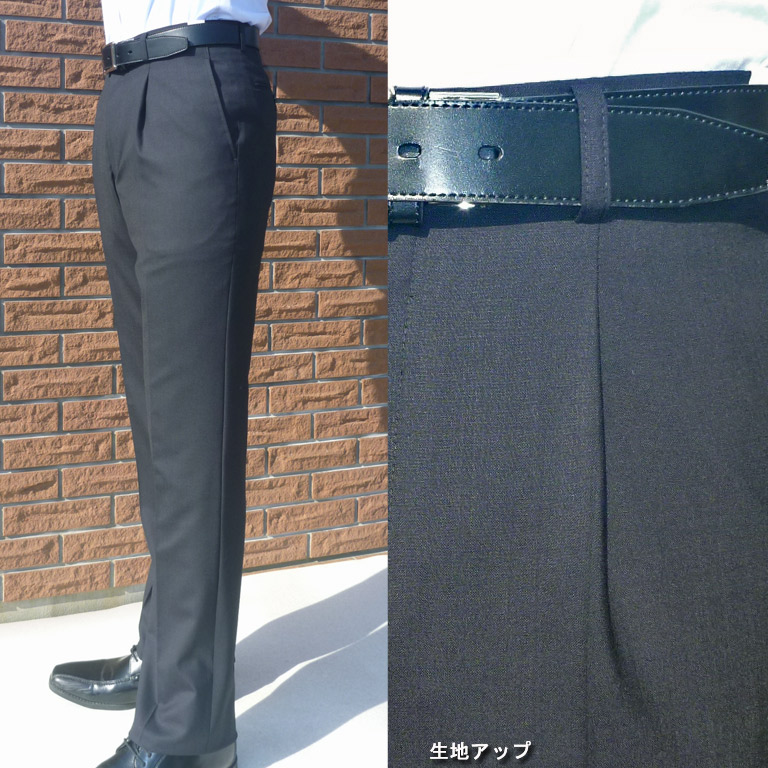 スラックス メンズ 春夏秋 ワンタック パンツ ウール100% 紺無地 オックスフォードクラシック (OXFORD CLASSIC) ネイビー 紺 2688 76cm 78cm 80cm 82cm 84cm 88cm 90cm 92cm 94cm 96cm 98cm 100cm