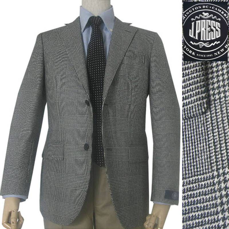 J.PRESS(ジェイプレス) ジャケット メンズ 秋冬 2つボタン グレンチェック 0526 LL