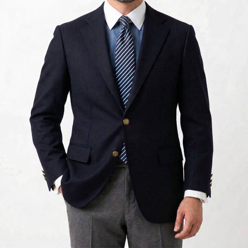 紺ブレザー 紺ブレ メンズ オールシーズン対応 ネイビーブレザー 無地 2つボタン ダディコスタ(Dady Costa) 紺 CN620 A4 A5 A6 A7 AB3 AB4 AB5 AB6 AB7 AB8 BB5 BB6 BB7 BB8 E5 E6
