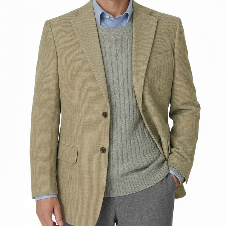 コーデュロイ ジャケット メンズ 秋冬 3つボタン オックスフォードクラシック (OXFORD CLASSIC) 段返り三つボタン ベージュ系 8352 A8