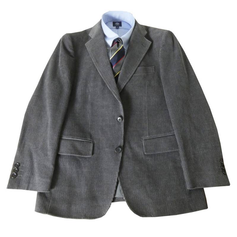 コーデュロイ ジャケット メンズ 秋冬 3つボタン グラードコレクション(grado collection) 段返り三つボタン パープルグレ－ 0618 A3 A4 A5 A6 A7 AB4 AB5 AB6 BB5 BB6 BB7 BB8