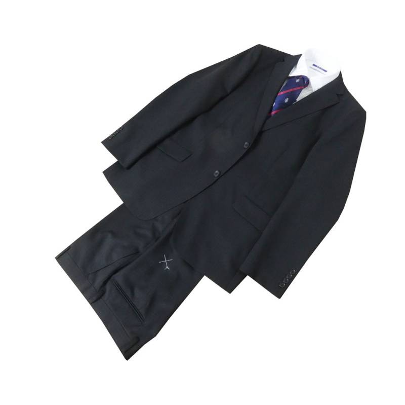 スーツ メンズ 秋冬 シングルスーツ 2つボタン ダディコスタ(Dady Costa) ビジネススーツ ストライプ 黒 1703 A8