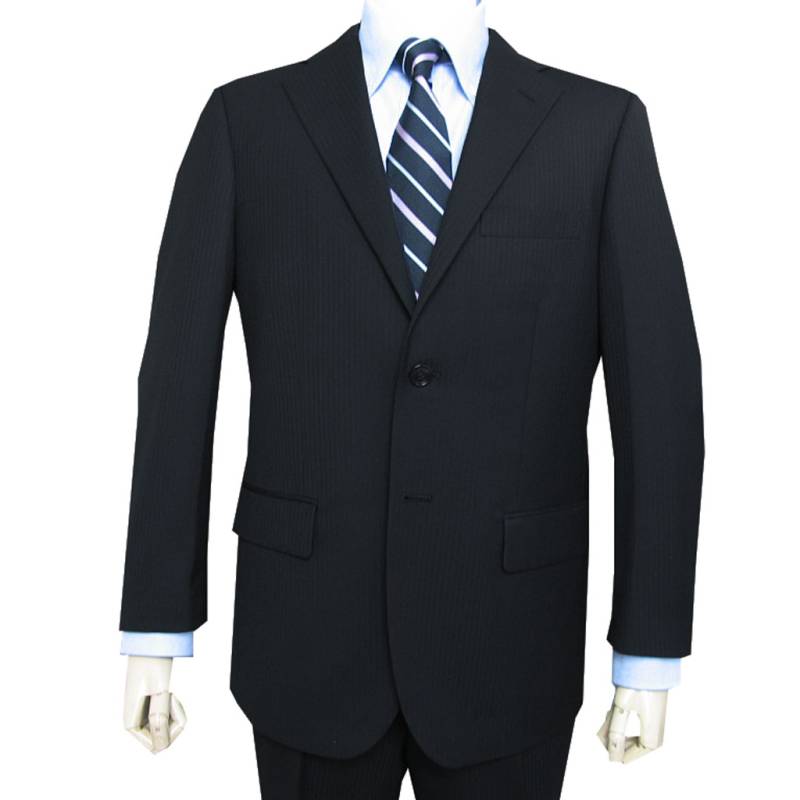 スーツ メンズ 秋冬春 シングルスーツ 2つボタン ダディコスタ(Dady Costa)  ビジネススーツ ブラック シャドーストライプ 黒 0603 BB8サイズ