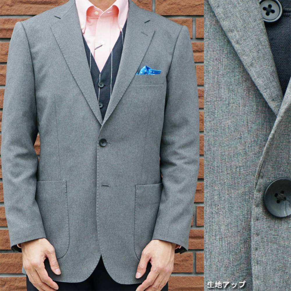 ジャケット メンズ 春夏秋 2つボタン セオドール(Theo Dore)  ミディアムグレー 2215 A4 A5 A6