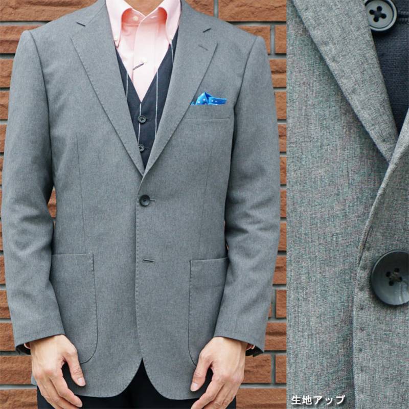 ジャケット メンズ 春夏秋 2つボタン セオドール(Theo Dore)  ミディアムグレー 2215 A4 A5 A6