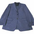 Ermenegildo Zegna(エルメネジルド ゼニア) ジャケット メンズ 春夏 2つボタン オルタネートチェック ブルー系 8585 AB7|春夏向け　2つボタンジャケット|2つボタンジャケッ