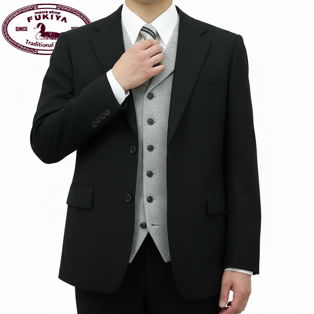 スーツ メンズ 秋冬春 ユミカツラ(YUMI KATSURA) フォーマルスーツ シングルフォーマル 3つボタン 礼服 ブラックフォーマル 黒 Y8サイズ (T185-W82)