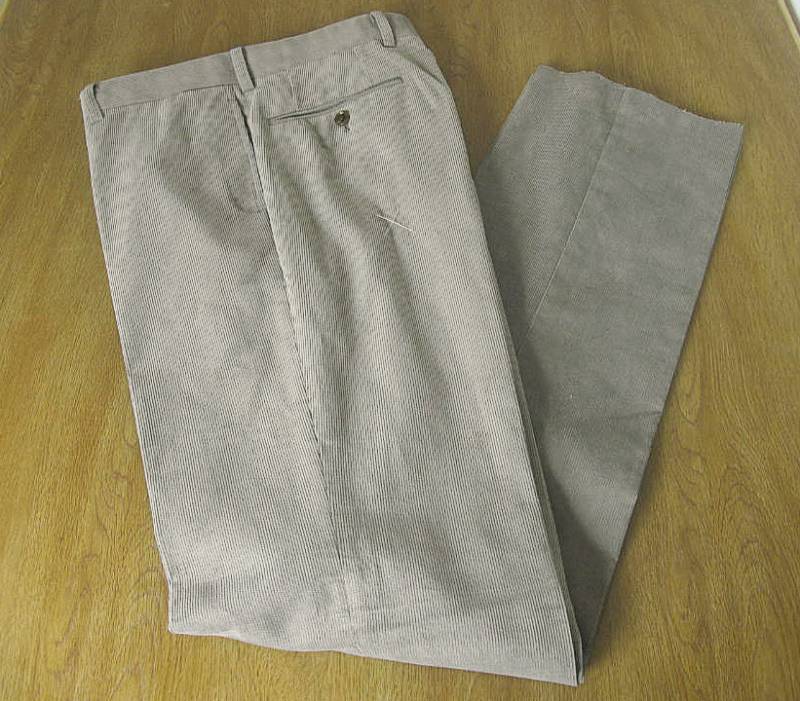 スラックス メンズ 秋冬 コーデュロイ パンツ ノータック オックスフォードクラシック (OXFORD CLASSIC) ミディアムグレー 0015  84cm