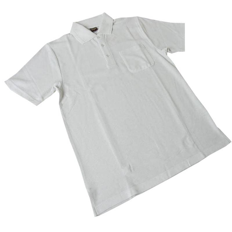 COWBELLMATE ポロシャツ メンズ 春夏 半袖 鹿の子織り 白無地 6001 S M L LL 3L