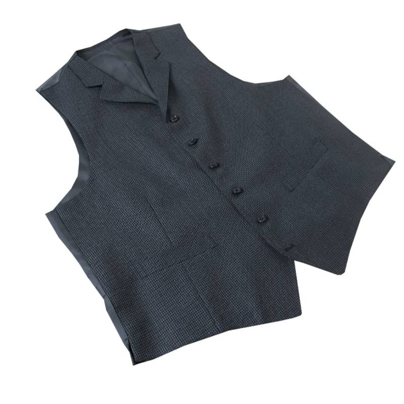 セオドール(Theo Dore) 秋冬春 オッドベスト チャコールグレー千鳥格子 【ウール100％】